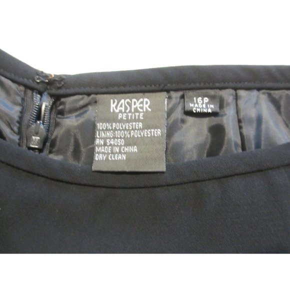 KASPER BLACK SKIRT 16 PETITE FULLY LINED - Picture 3 of 3